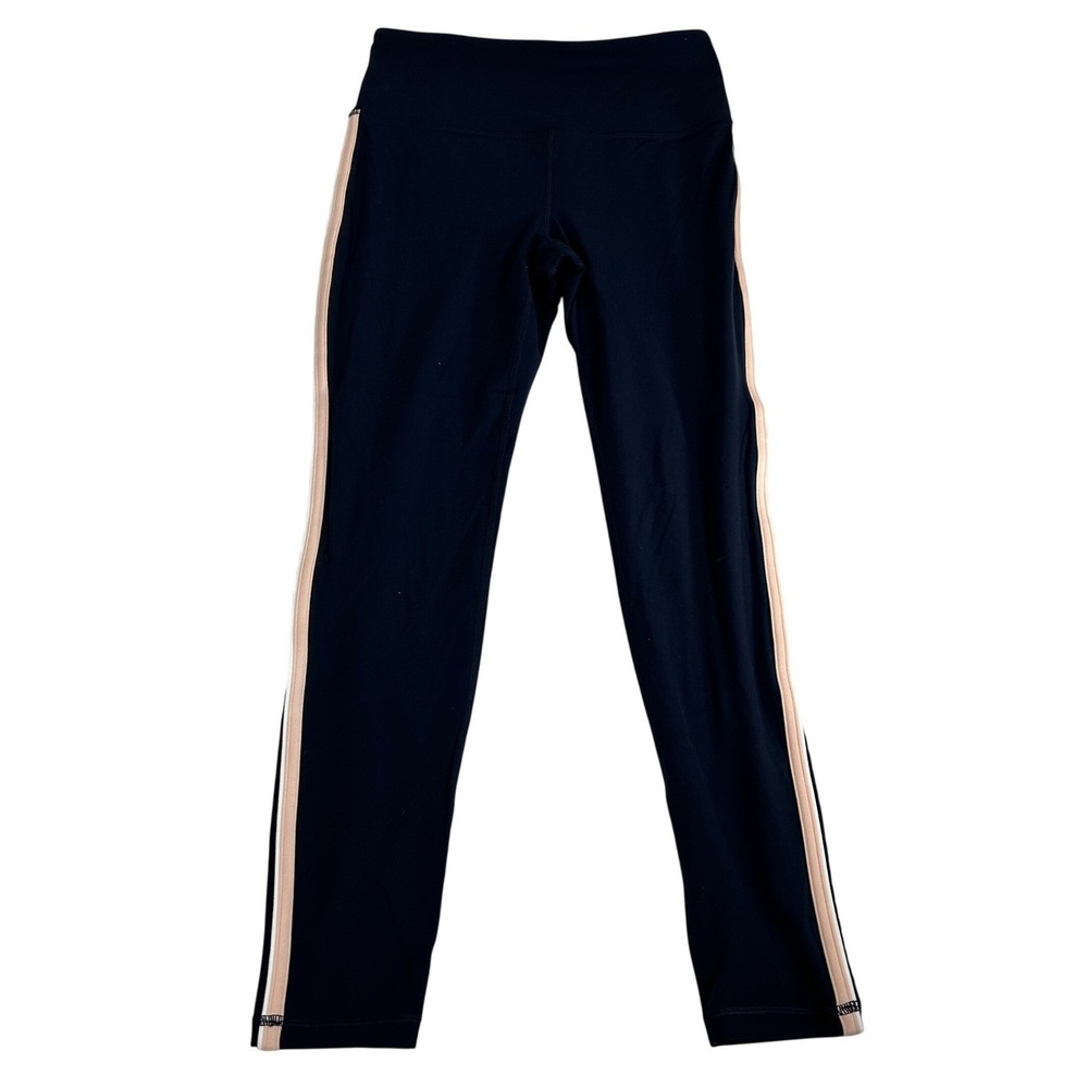 Athleta Ultra High Rise Elation Tight Navy Blue Side Stripe Leggings 683247 US S
